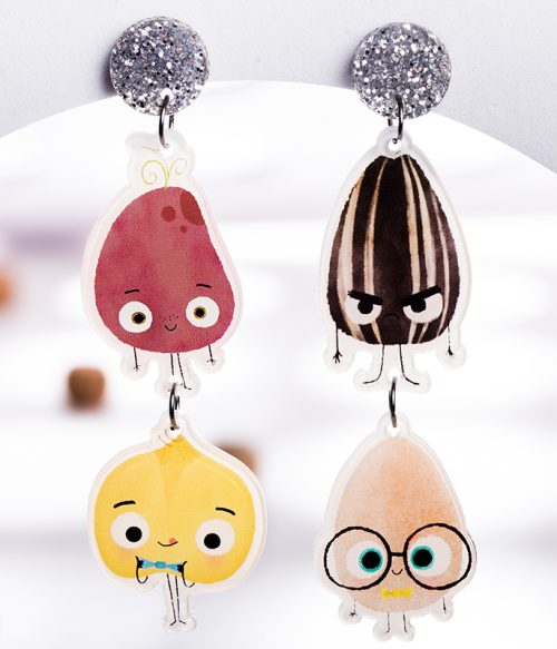 The Good Egg The Bad Seed Acrylic Earrings