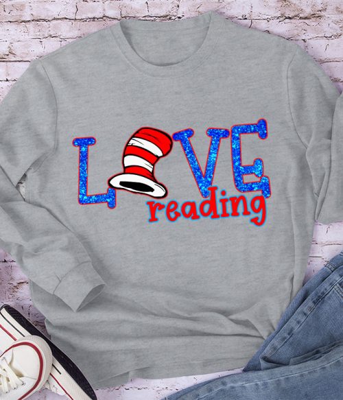 Love Reading Red Hat Long Sleeve T-Shirt