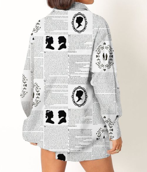 Pride And Prejudice Book Teacher Long Sleeve Shirt And Shorts Set