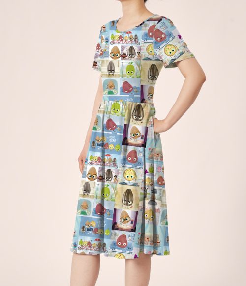 The Smart Cookie The Bad Seed Teacher Printed One Piece Dress