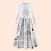 Retro Design Little Women Chapter Teacher Long Sleeve Dress