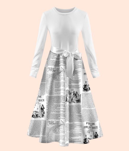 Retro Design Little Women Chapter Teacher Long Sleeve Dress