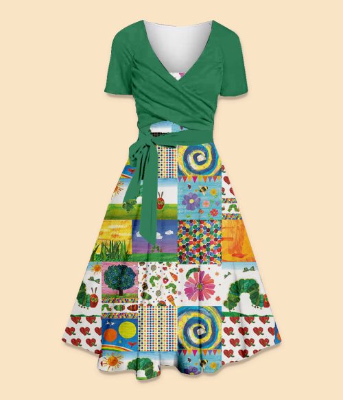 Garden Trip With Caterpillars Teacher Uspender Long Skirt Top Suit