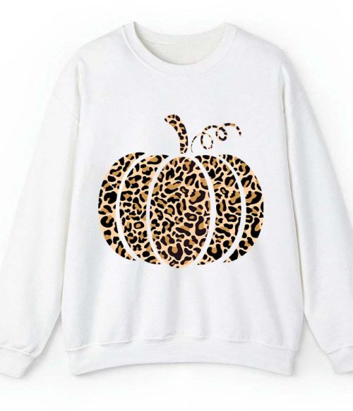 Leopard Pumpkin Teacher Sweatshirt