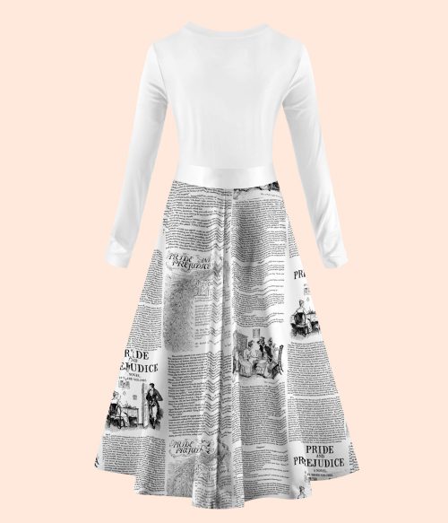 Retro Design Little Women Chapter Teacher Long Sleeve Dress