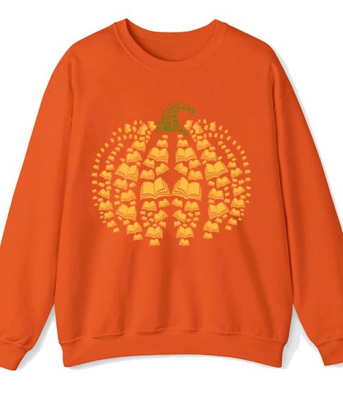 Halloween Pumpkins And Books Teacher Sweatshirt