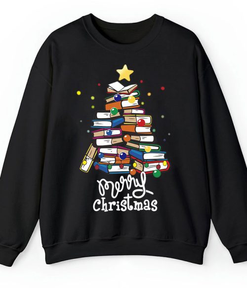 Merry Christmas Books Teacher Sweatshirt
