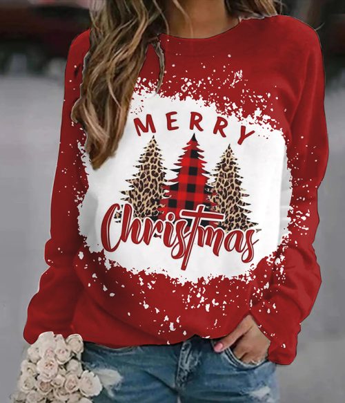 Merry Christmas Teacher Printed Sweatshirt