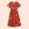 Ho Ho Ho Stole Christmas Teacher Printed One Piece Dress