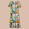 The Very Hungry Caterpillar Teacher V-Neck Long Dress