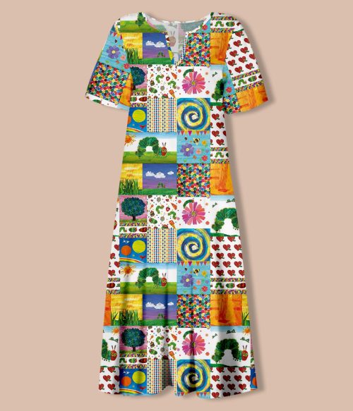 The Very Hungry Caterpillar Teacher V-Neck Long Dress