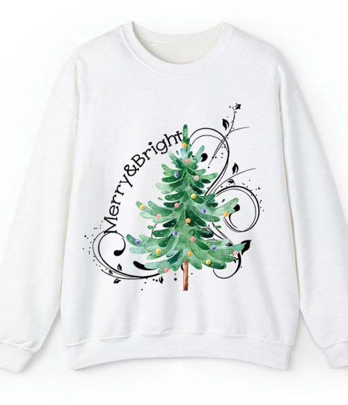 Merry And Bright Christmas Teacher Sweatshirt
