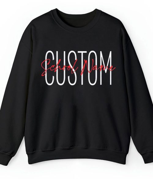 Personalized Color Text Teacher Sweatshirt