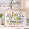 Personalized A Cluster Of Blooming Flowers Teacher Jute Lunch Bag