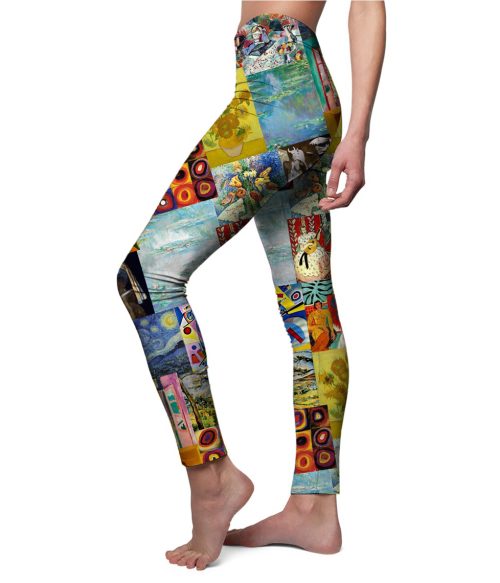 Falling Into The Ocean Of Art Teacher Yoga Leggings