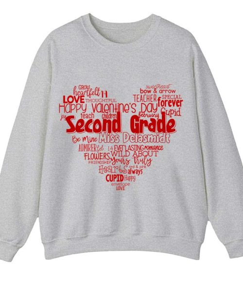 Personalized Teacher's Valentine's Day Teacher Sweatshirt