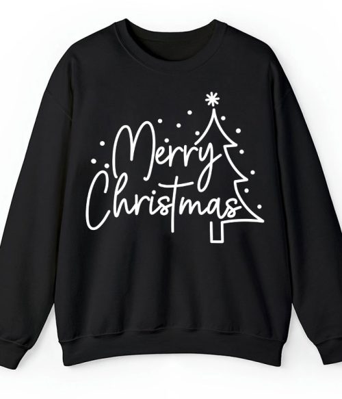 Merry Christmas Simple Christmas Teacher Sweatshirt