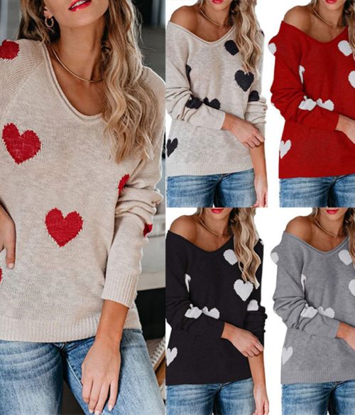 Oversize Love V-neck Sweater