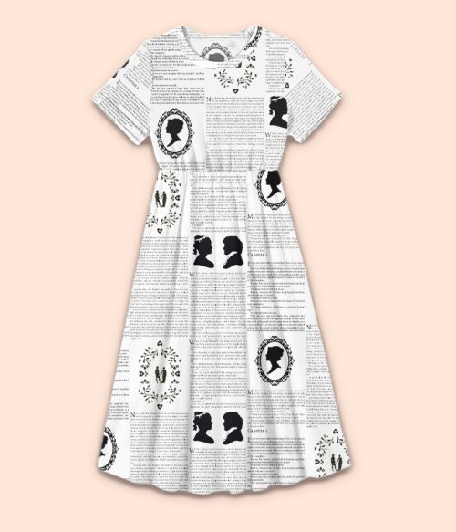 Pride And Prejudice Chapter Teacher Printed Dress