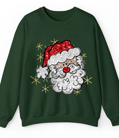 Santa Claus Christmas Teacher Sweatshirt