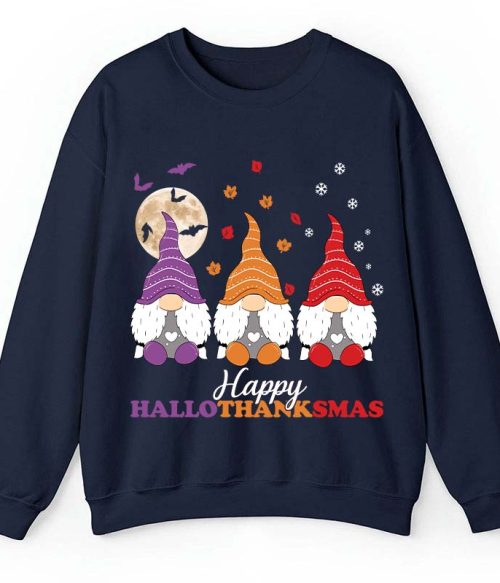 Happy Hallothanksmas Teacher Sweatshirt