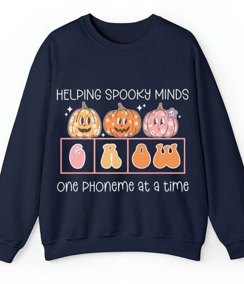Helping Spooky Minds Grow Teacher Sweatshirt