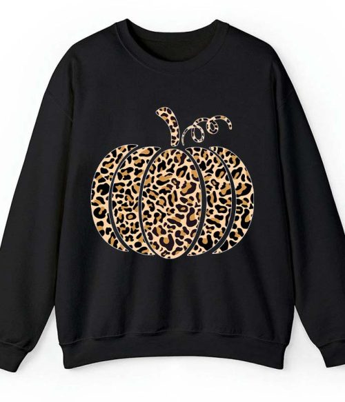 Leopard Pumpkin Teacher Sweatshirt