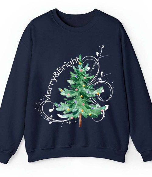 Merry And Bright Christmas Teacher Sweatshirt