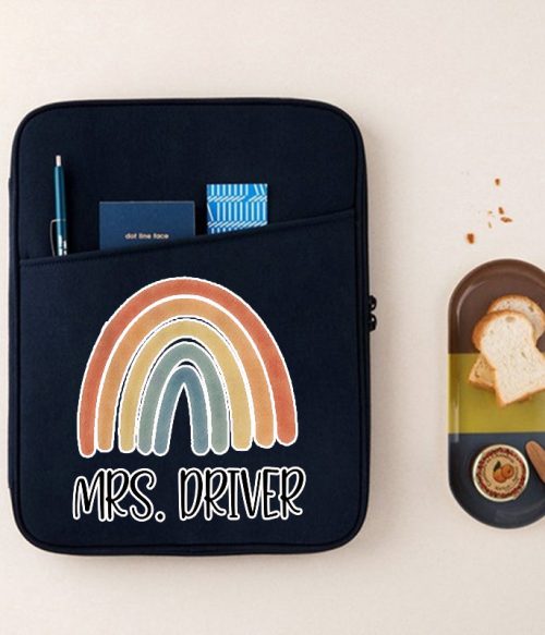 Personalized Colorful Rainbow Teacher 13 MacBook Case