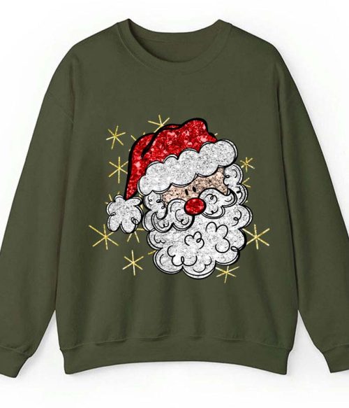 Santa Claus Christmas Teacher Sweatshirt