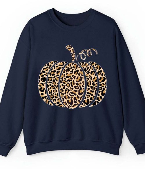 Leopard Pumpkin Teacher Sweatshirt