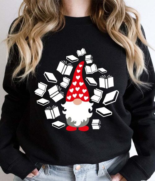 A Bookholic Gnomes Teacher Sweatshirt