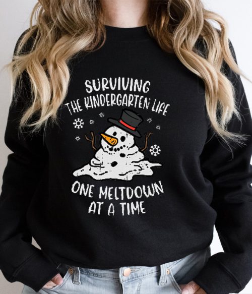 Personalized Surviving The Teacher Life One Meltdown At A Time Teacher Sweatshirt