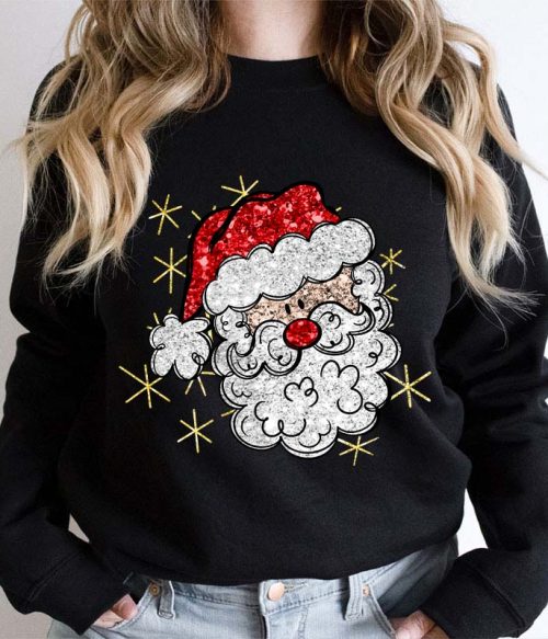 Santa Claus Christmas Teacher Sweatshirt