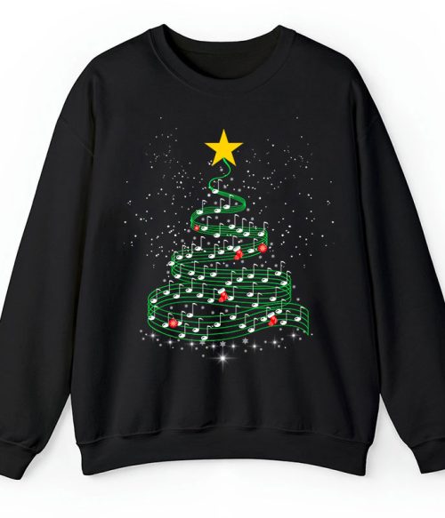 Music Note Christmas Tree Teacher Sweatshirt