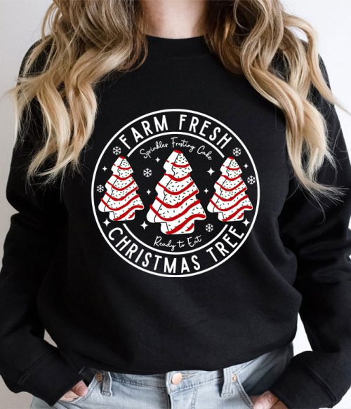 Farm Fresh Christmas Tree Teacher Sweatshirt