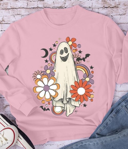 Halloween Night Quirky Smile Long Sleeve T-Shirt