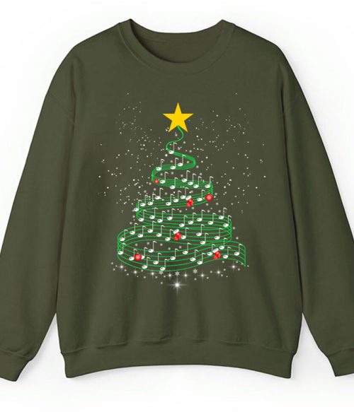 Music Note Christmas Tree Teacher Sweatshirt