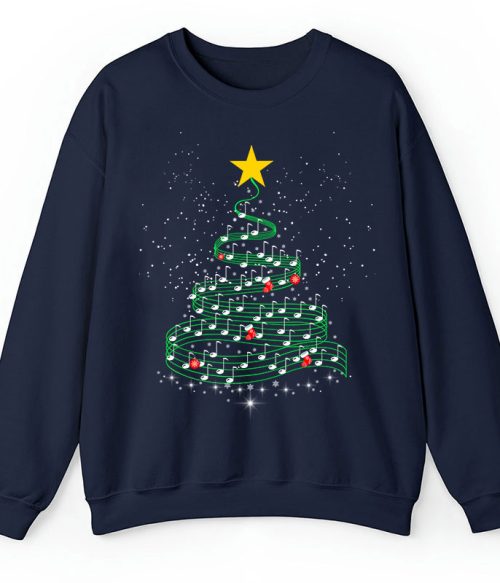 Music Note Christmas Tree Teacher Sweatshirt