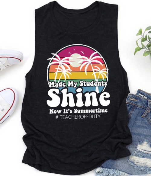 Made My Students Shine Scenery Teacher Tank Top
