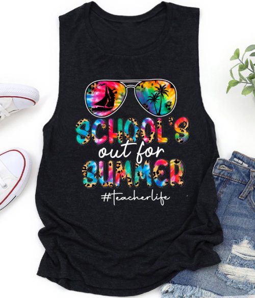 Schools Out For Summer Teacher Tank Top