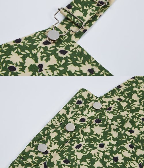 Floral Printed Casual Overalls