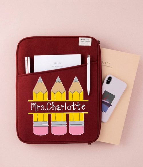 Personalized Pencil Teacher 13 MacBook Case"