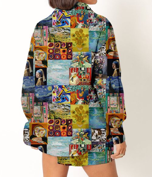 Famous Paintings Display Teacher Long Sleeve Shirt And Shorts Set