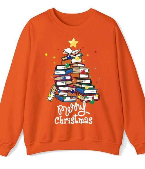 Merry Christmas Books Teacher Sweatshirt