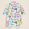 Cartoon Alphabet Teacher Short Sleeve Shirt