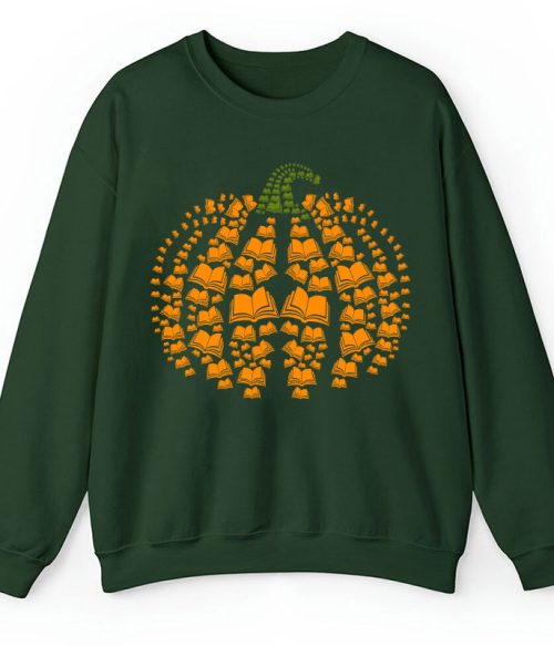 Halloween Pumpkins And Books Teacher Sweatshirt