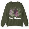 Merry Christmas Colorful Trees Teacher Sweatshirt