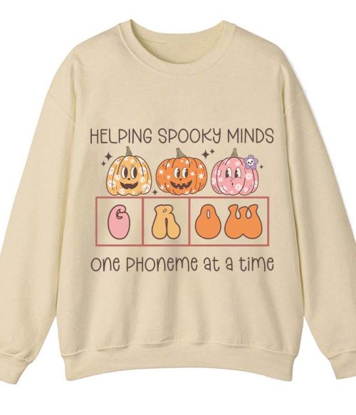 Helping Spooky Minds Grow Teacher Sweatshirt