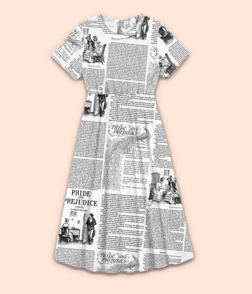 Pride And Prejudice Book Teacher Printed Dress
